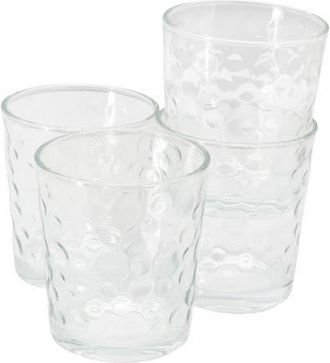 Gibson Home 4 Piece 13.5 Ounce Bubble Double Old-Fashioned Glassware Set in Clear at Nordstrom