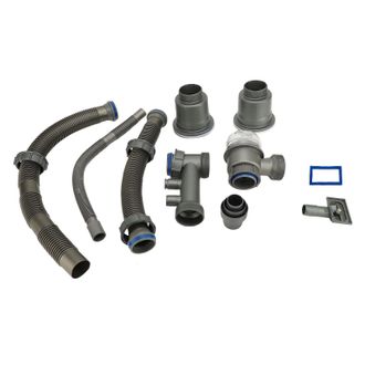 OEM Kit De Desag&uuml;e Doble Para Fregadero, Herm&eacute;tico E Inodoro, Resistente A Temperaturas De Hasta 100 &deg;c (212 &deg;f), Fabricado En Pp Y Metal, Con 2 Filtros, 