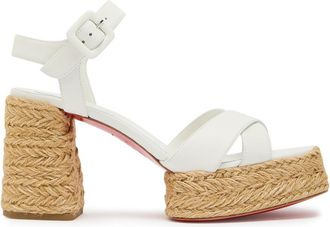 Christian Louboutin Calakala 85 Nappa Espadrille Sandals - White - 39 (IT39 / UK6)