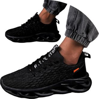 Generic Trainers Men Running Shoes Mens Air Mesh Slip On Walking Shoe Breathable Lightweight Trainer Arch Support Road Athletic Rebound Core Low Top A Must-Ha