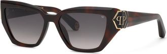 Philipp Plein SPP214M 09XK Womens Sunglasses Tortoiseshell Size 55