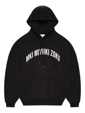 Mki Miyuki Zoku arc-logo hoodie - Black