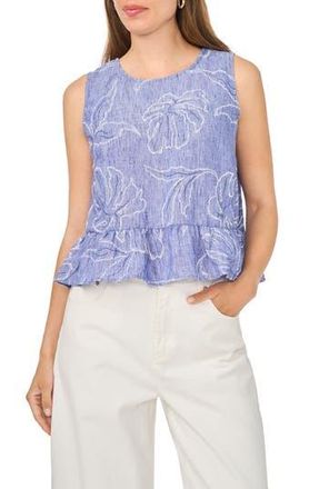 Vince Camuto Embroidered Shell in Base Blue at Nordstrom Rack, Size X-Small