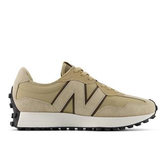 New Balance Unisex 327 en Beige/Marr&oacute;n, Gamuza/Malla, Talla 41.5