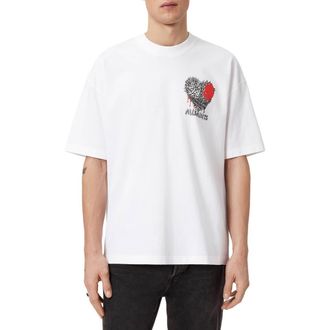 AllSaints Chaste Graphic T-Shirt in Optic White at Nordstrom, Size Xx-Large