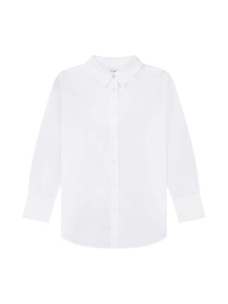 Lee Langarmbluse LEE Lee Langarmhemd Classic Shirt, Damen, Gr. XS, weiss (wei&szlig;), Obermaterial: 100% Baumwolle CO(Bio)., Blusen Langarmbluse