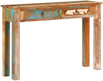 vidaXL Mesa Consola Madera Maciza Reciclada 110x30x75 Cm Vidaxl