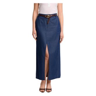 Kocca Denim Skirts, female, Blue, Size: XS Classic denim look long pencil skirt