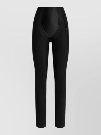 Dolce & Gabbana high waisted slim mesh satin trousers