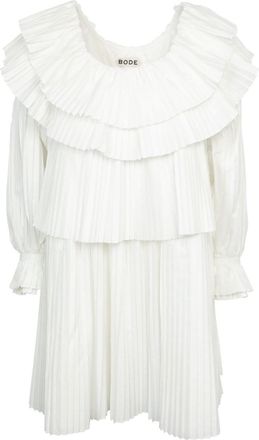 Bode Brunch dress - women - Polyester - M - White