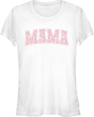 Disney Juniors Disney Mama Collegiate Items Pattern T Shirt in White at Nordstrom, Size Xx-Large