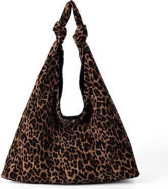 Generic Womens Leopard Print Handbag Lightweight Suede Shoulder Bag Cute Hobo Bags Magnetic Closure for Birthday, Travel, Work, 2025 2026 (Brown,One Size)