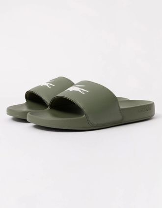 Lacoste Mens Lacoste Mens Serve Sliders - Khaki/White 255 - Tan - Size: 10