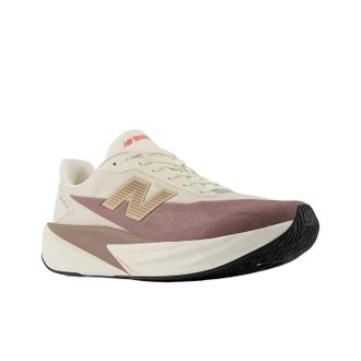 New Balance Womens Fuelcell Rebel V5 Running Shoes In Angora Earth Shadow