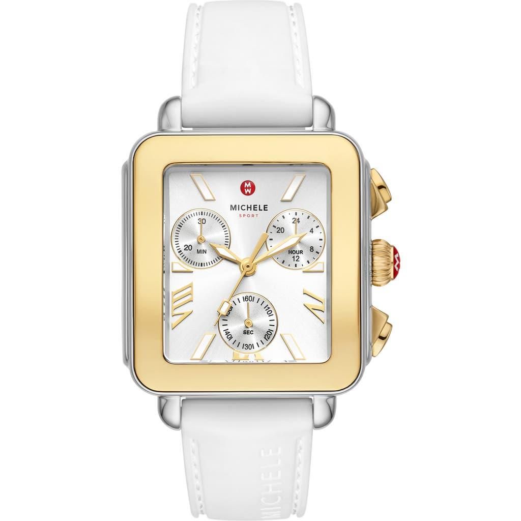 Women\'s Diamond Accent Two-Tone
Sport Sail Watch, 38mm - 0.06ctw (Michele Watch) Michele | Accessories | Womens Diamond Accent Twotonesport  main image 4