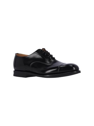 Churchs Mens Flat Shoes Black Calf Leather
