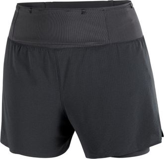 Salomon Sense Aero 2In1 Trail 4 Laufshorts f&uuml;r Damen | schwarz/grau