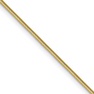 Diamond2Deal Stainless Steel Polished Yellow IP-plated 1.5mm Snake Chain Necklace