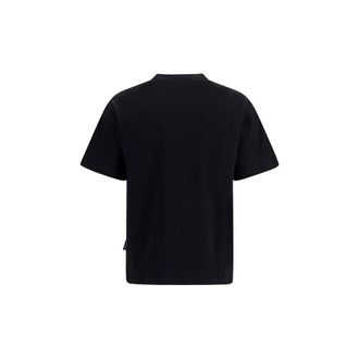 Palm Angels Mens Black Cotton T-Shirt