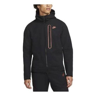 Nike Mens Nike Sportswear Tech Logo Printing Sports Cap Jacket Black DD4802-010