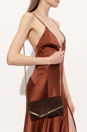 Jimmy Choo London Emmie Clutch, Womens, Brown