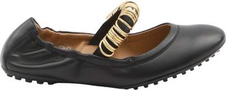 Tod's Black Studded Ballet Flats