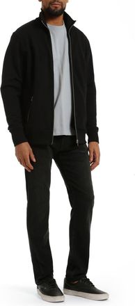 Mavi Marcus Slim Straight Leg Jeans In Black Shadow Feather Blue