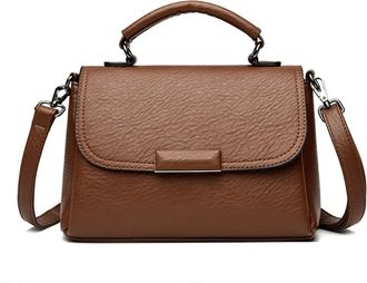 Generic Compatible For Leather Ladies Handbags Female Messenger Tote Bags Women Shoulder Crossbody Sac(Coffee)