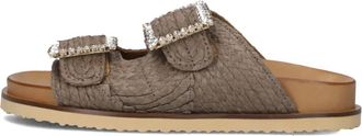 Inuovo Bruine Zomer Slippers Stijlvol Model - Dames - Sandalen - Bruin - 37 EU - Leer - Schoenen