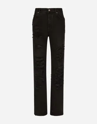 Dolce & Gabbana Flared Jeans With Ripped Details - Woman Denim And Jeans Multi-colored 38