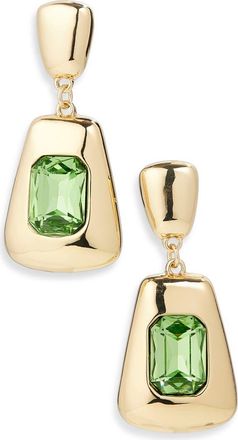 Tasha Center Stone Drop Earrings in Gold/Green at Nordstrom Rack