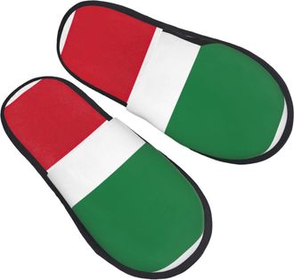 Generic Non-Slip Mens Slipper Kuwaiti flag print Mens Slipper Warm Womens Slippers for Bedroom Ladies Indoor L