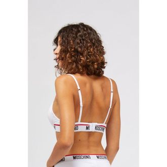 Moschino Womens White Cotton Bra Clothing