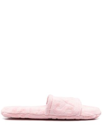 サンダル・ミュール VERSACE Lilac Eco Fur Slippers Versace Slippers Size 37 EU - Lavendar Fur