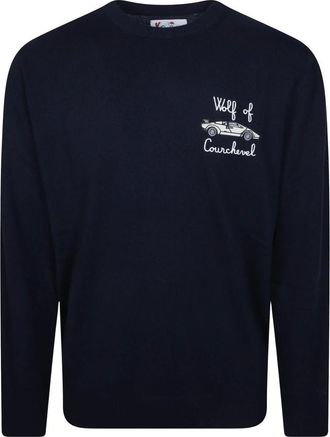 MC2 Saint Barth Maglione Leggero Girocollo Wolf Courch Car - - Knitwear - Uomo - Blu - L