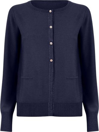 Wolford Cardigan in Maglia Superfine - - Knitwear - Donna - Blu - XS