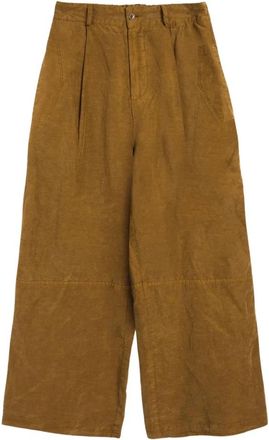 Ymc You Must Create Drop Out Trouser - Heren - Wijde Broeken - Oranje - W30 - Katoen - Broeken