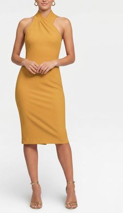 Rachel Roy Harland Crossover Halter Midi Dress