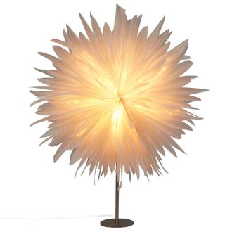 Beliani Beliani - L&aacute;mpara Decorativa Copo De Nieve Estrella Hecha A Mano Papel Y Hierro Deco Navidad Blanco Satopanth