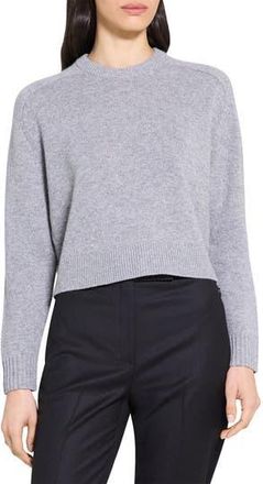 Theory Cashmere Crewneck Crop Sweater in Husky at Nordstrom Rack, Size Small