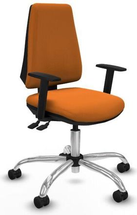 Piqueras y Crespo Piqueras Y Crespo - Elche as similpiel naranja brazos 1D base cromada ruedas nailon 65mm