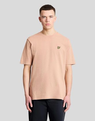 Lyle & Scott Lyle And Scott Mens Textured Jacquard T-Shirt - Orange - Size: 44