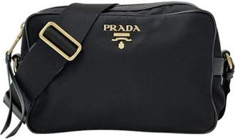 Prada Pre-owned Cross Body Bags, female, Black, Size: ONE SIZE Pre-owned Nylon prada-bags