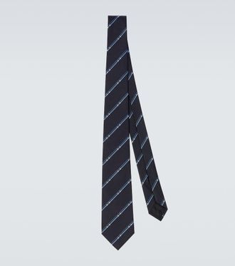 Gucci Horsebit striped silk jacquard tie