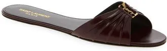 Saint Laurent Babylone Slide Sandal in Vintage Bordeaux at Nordstrom, Size 35.5