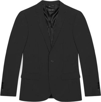 Antony Morato Getailleerde Fit Solide Blazer - Heren - Business blazers - Zwart - 2XL - Leer - Kostuums