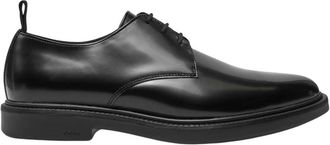 HUGO BOSS Leren Veterschoenen - Heren - Nette schoenen - Zwart - 41 EU - Leer - Schoenen