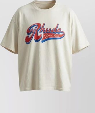 Rhude pit stop crew neck graphic t-shirt