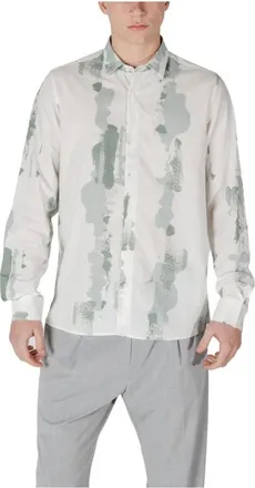 Antony Morato Overhemden, Heren, Grijs, S, Katoen, Barcelona Regular Straight Fit Shirt