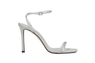 Jimmy Choo London Silver Metallic Jaxon Sandals Size 41